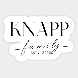 Knapp Family EST. 2020, Surname, Knapp Sticker